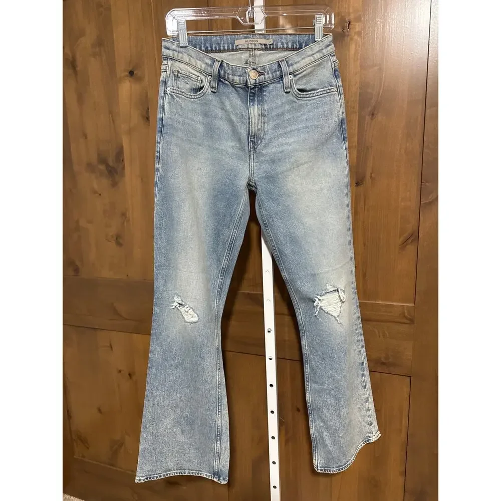 Hudson Farrah 27 Distressed, bootcut, vintage wash, 80’s, 90’s, Rock, Band, NWT - Picture 1 of 4